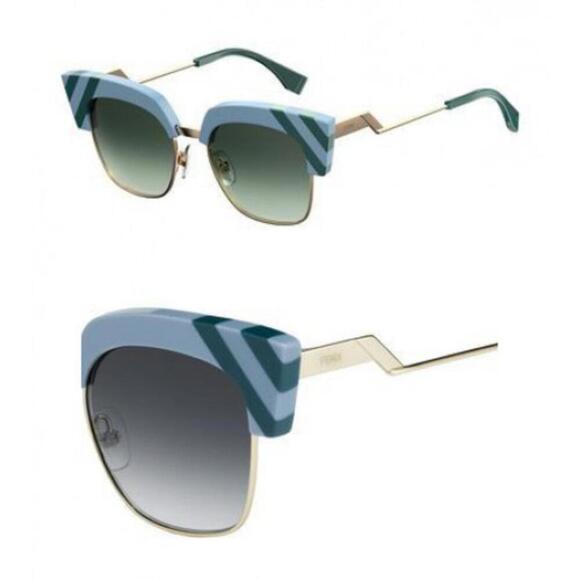 NWT Fendi 0241S Blue Aviator 50mm Sunglasses main image 4